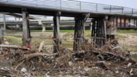 Replacement work begins for MKT pedestrian bridge at Hogan Street after partial demolition complete