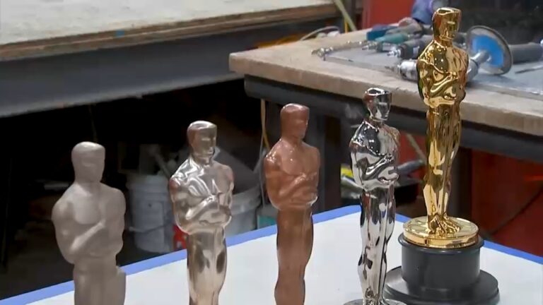 Behind-the-scenes look into how the Oscar statues are made in New York