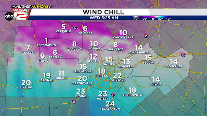Wind chills in the teens this morning, record cold possible by early Thursday