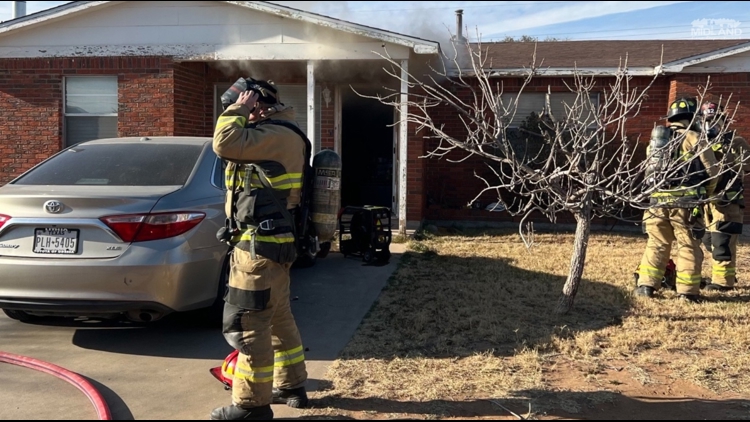 Two women displaced after house fire in southwest Midland