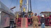 Exclusive look at the site of the first city water well that's now being drilled.