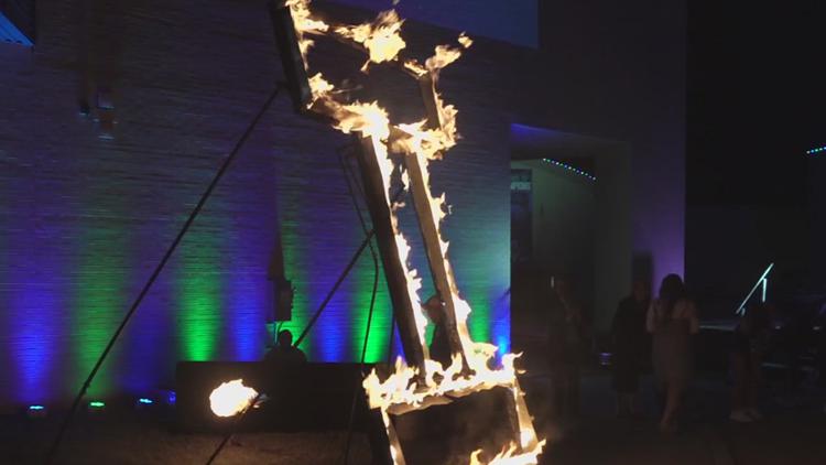 Islander's host the lighting of the 'I' to celebrate the end of homecoming week