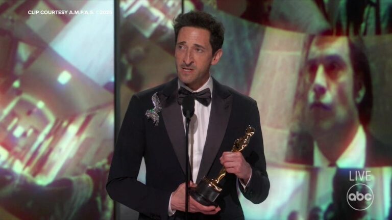 Oscars 2025: Adrien Brody wins Best Actor at the 97th Academy Awards