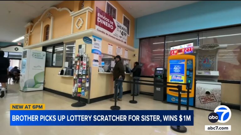 Sister wins $1 million lottery prize after sending brother on errand