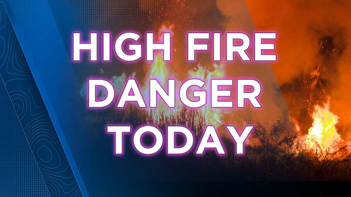 Very dry air, dust, fire danger today