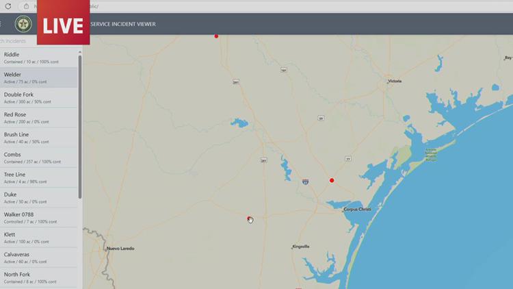 Texas A&M Forest Service monitors 'Welder Fire' in San Patricio Co.