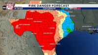 Warm & humid today, VERY windy, with ‘extreme’ fire danger Tuesday
