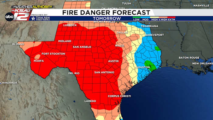 Warm & humid today, VERY windy, with ‘extreme’ fire danger Tuesday