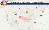 MAP: Crabapple Fire size compared to San Antonio