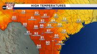 Temps will be 10-15 degrees above average today
