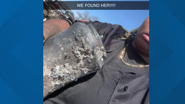 'My sister's in there, so I need to find it' | Urn lost in Welder fire is found