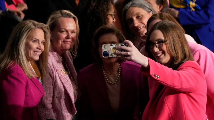 Why are Democratic members of Congress wearing pink at Trump's address?