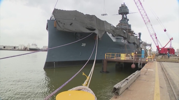 Battleship Texas has new permanent home in Galveston