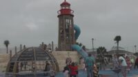 Kids enjoy Turtlecove's zipline at the new Port Aransas playground