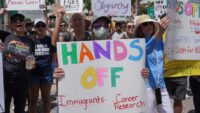 Protesters tee off against Trump and Musk in "Hands Off!" rallies across the US