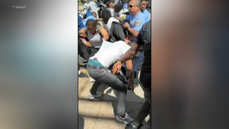 Philadelphia police officer shot near high school; video shows chaotic scene