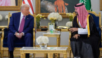 Saudi crown prince welcomes Trump to kingdom as US leader begins four-day Middle East tour