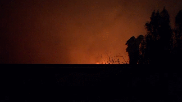 North Houston warehouse catches fire, sending thick black smoke across city