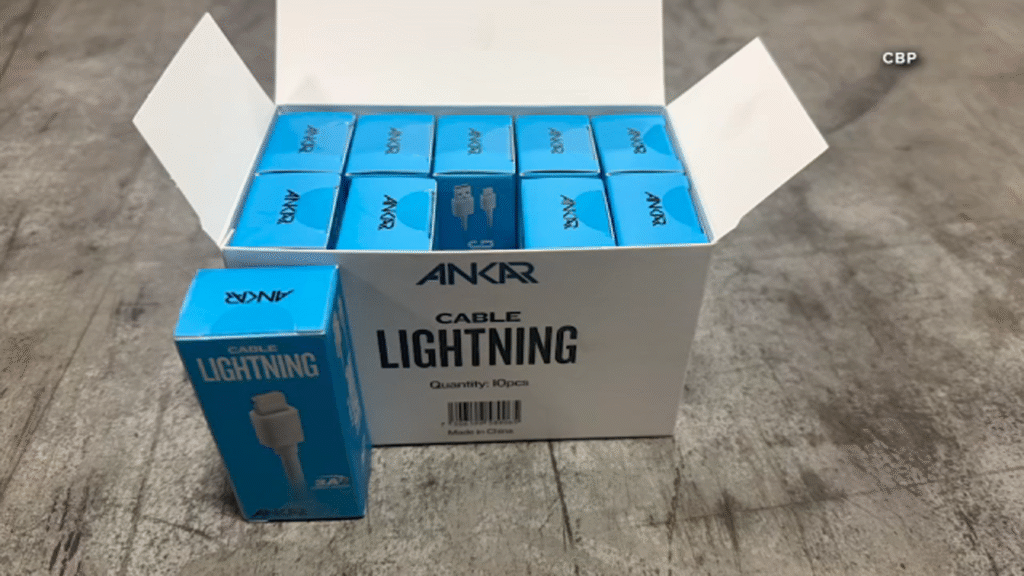 $7 million worth of counterfeit Apple chargers seized at Port of Houston, CBP Houston says