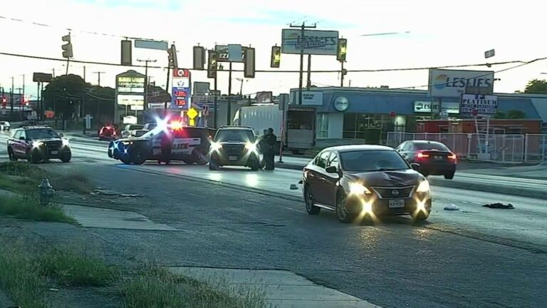 Pedestrian hospitalized after being hit by car while crossing NE Side street, SAPD says