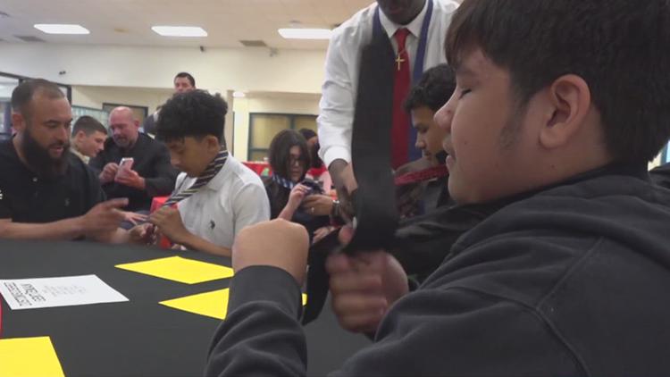 Confidence in a Tie: Robstown students receive life lessons beyond the classroom