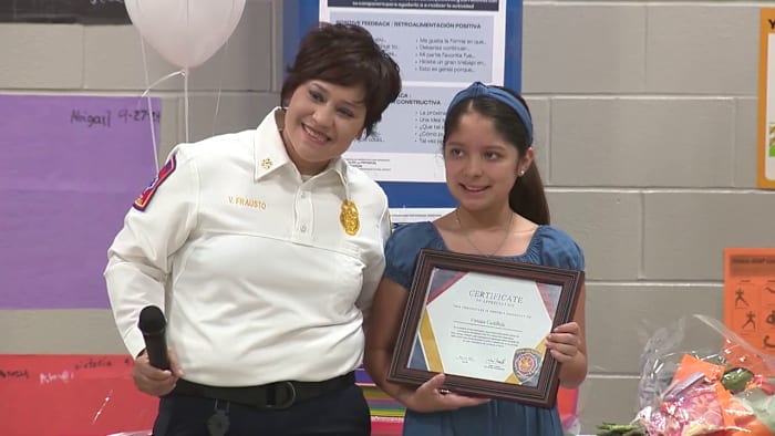 9-year-old who alerted family of house fire recognized by San Antonio Fire Department