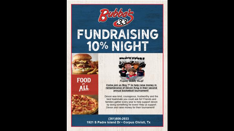 Bubba's 33 to hold fundraiser for West Oso ISD graduate Devon King