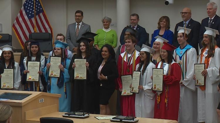 Coastal Bend valedictorians honored at city council ceremony