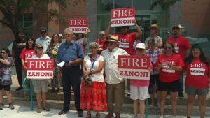 Protestors demand city manager Zanoni's firing over leadership concerns