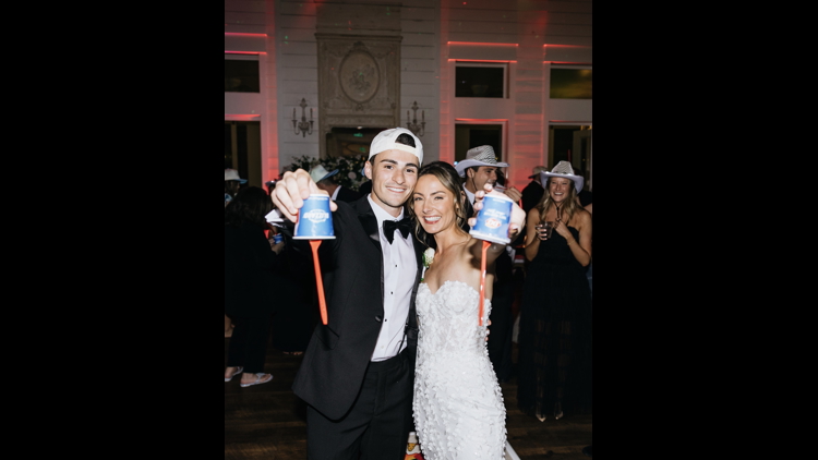 Mr. & Mrs. Blizzard celebrate Texas wedding with free Dairy Queen