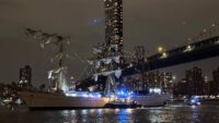 NYC mayor says 19 people injured, 4 seriously, when Mexican tall ship strikes Brooklyn Bridge