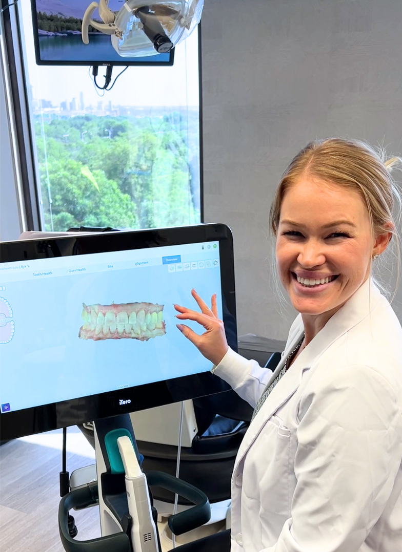 Dr Krista Using iTero Scanner