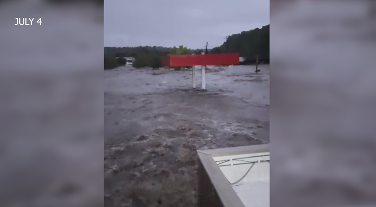 View from Garrisons home when the July 4 floods tore through Hunt