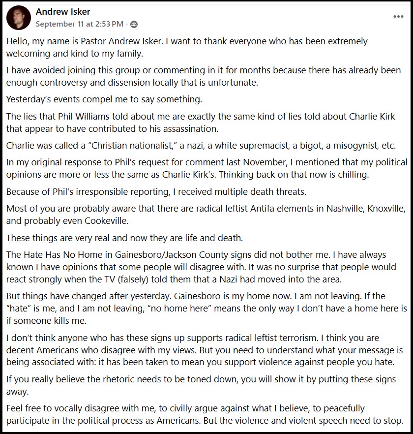 isker facebook post